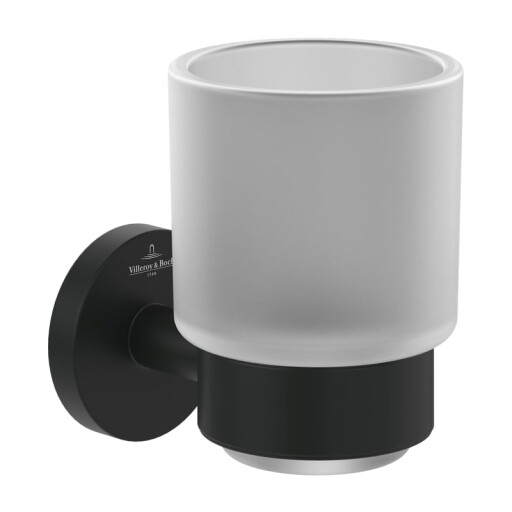 Pahar cu suport de perete Villeroy & Boch Elements Tender negru mat