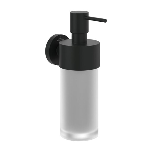 Dozator sapun cu suport de perete Villeroy & Boch Elements Tender negru mat