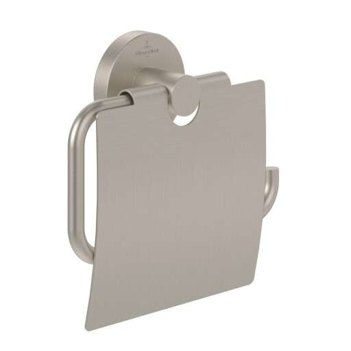 Suport hartie igienica cu aparatoare Villeroy & Boch Elements Tender nichel periat