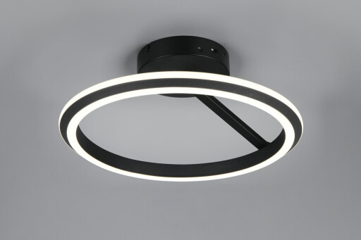 Plafoniera Amador, TRIO, 45x23 cm, 34W, 1x SMD, metal, negru mat