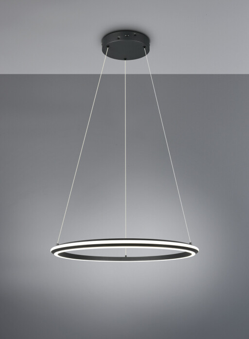 Lustra Amador, TRIO, 75x150 cm, 48W, 1x SMD, metal, negru mat