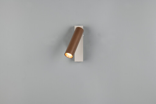 Aplica de perete Ambala, TRIO, 17x13x17.5 cm, 5.5W, 1x SMD, metal, alb/aramiu