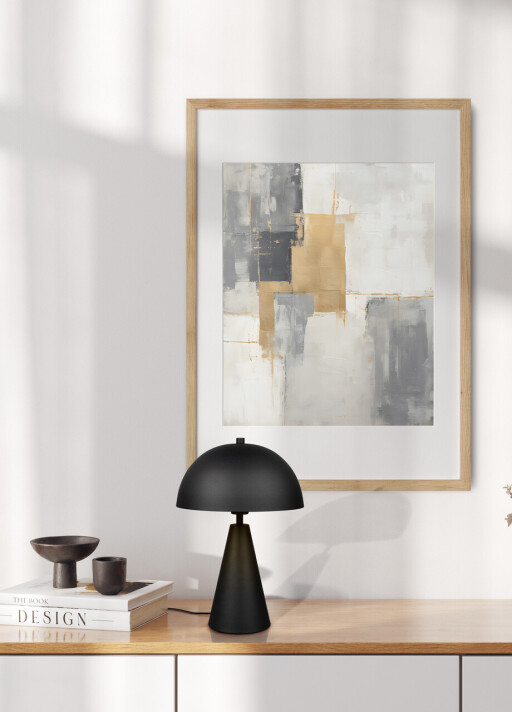 Lampa de masa Alfie, TRIO, 30x44 cm, 40W, 1x E27, metal, negru mat