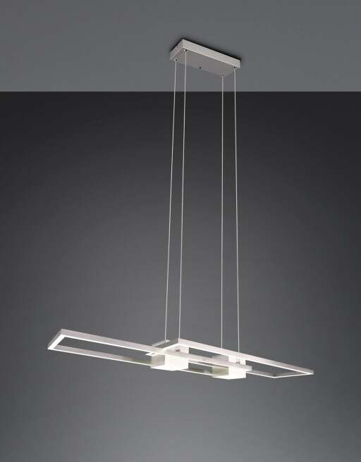 Lustra Albany, TRIO, 100x28x150 cm, 37W, 1x SMD, aluminiu, argintiu mat