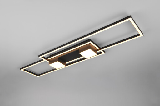 Plafoniera Albany, TRIO, 100x28x8 cm, 37W, 1x SMD, aluminiu, negru mat