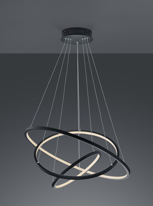 Lustra Aaron, TRIO, 80x150 cm, 78W, 1x SMD LED, metal, antracit