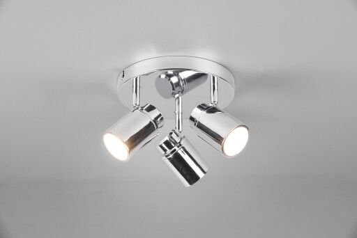 Plafoniera Angelo, TRIO, 20x15.5 cm, 5W, 3x GU10, metal, argintiu