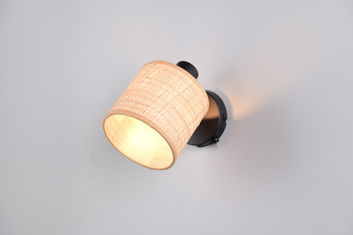 Aplica de perete Aimee, RL, 10x17.6x22.5 cm, 10W, 1x E14, metal, negru mat/bej