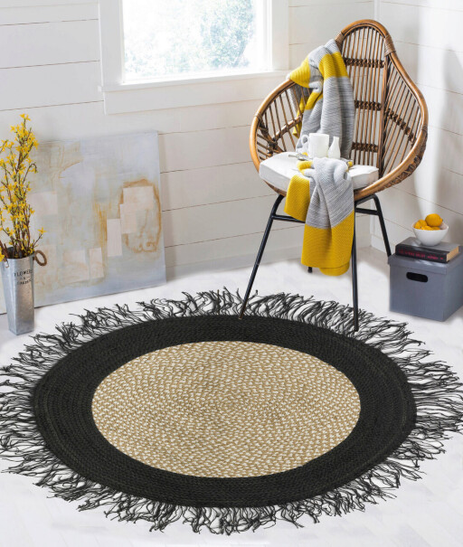 Covor, 00005A , 90x90 cm, Iuta, Multicolor