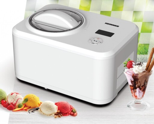 Aparat de facut inghetata Glace, Heinner, 1.5L, 150W, alb