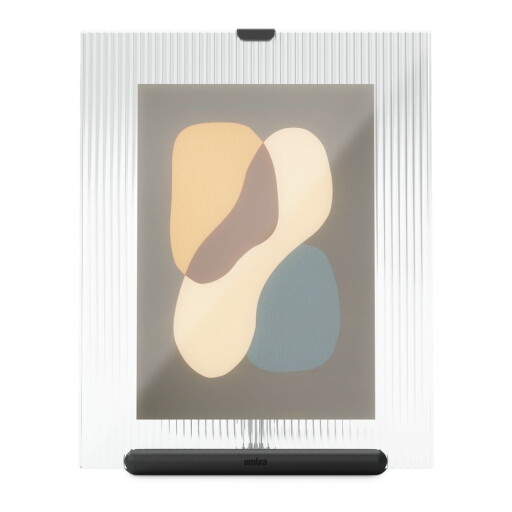 Ramă foto neagră cu picior de susținere din sticlă 19x23 cm Flute – Umbra