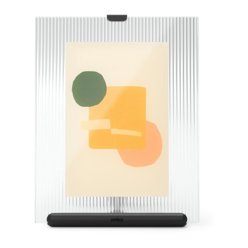 Ramă foto neagră cu picior de susținere din sticlă 16x20 cm Flute – Umbra