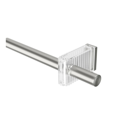 Galerie de perdea argintiu-mat extensibilă din oțel 107 - 305 cm Flute – Umbra