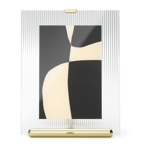 Ramă foto aurie cu picior de susținere din sticlă 16x20 cm Flute – Umbra