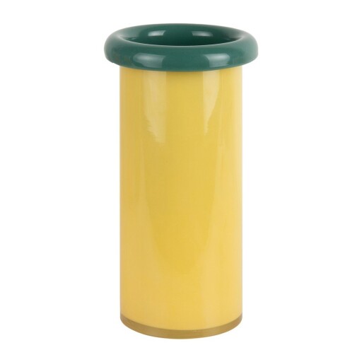 Vază galbenă din sticlă (înălțime 23,5 cm) Plegado – PT LIVING