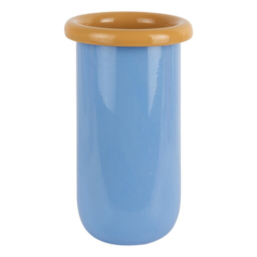 Vază albastră din sticlă (înălțime 25 cm) Plegado – PT LIVING