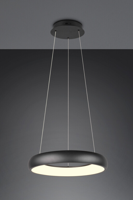 Lustra Cardona, TRIO, 46.5x150 cm, 29W, 1x SMD LED, metal, negru mat