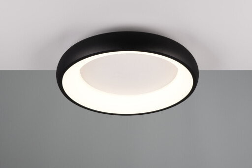 Plafoniera Cardona, TRIO, 46.5x10 cm, 29W, 1x SMD LED, metal, negru mat