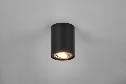 Plafoniera Cookie, TRIO, 9.6x12.5 cm, 35W, 1x GU10, metal, negru/auriu