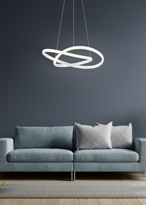 Lustra Course, RL, 60x150 cm, 27W, 1x SMD LED, metal, alb mat