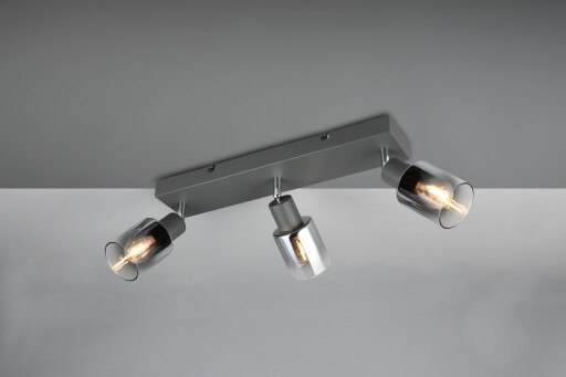 Plafoniera Cadiz, RL, 42.5x8.5x17 cm, 10W, 3x E14, metal, antracit