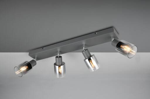 Plafoniera Cadiz, RL, 58.5x8.5x15 cm, 10W, 4x E14, metal, antracit