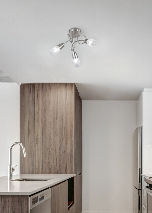 Plafoniera Colmar, RL, 47x25 cm, 28W, 3x E14, metal, argintiu