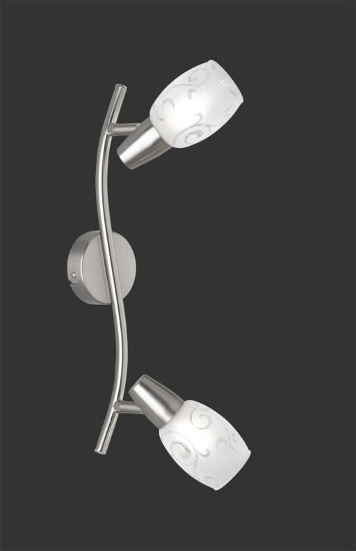 Plafoniera Colmar, RL, 39x8x19 cm, 28W, 2x E14, metal, argintiu