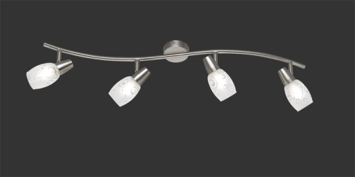 Plafoniera Colmar, RL, 79x8x19 cm, 28W, 4x E14, metal, argintiu