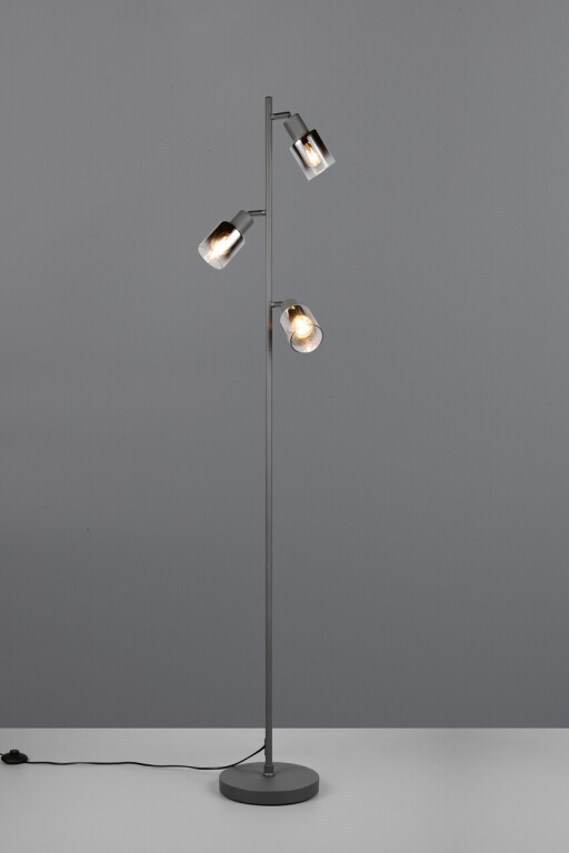 Lampadar Cadiz, RL, 23x154 cm, 10W, 3x E14, metal, negru mat