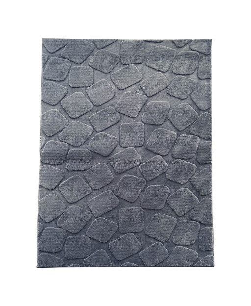 Covor 3D cu model in relief, Stone, Heinner, 120x160 cm, poliester, gri