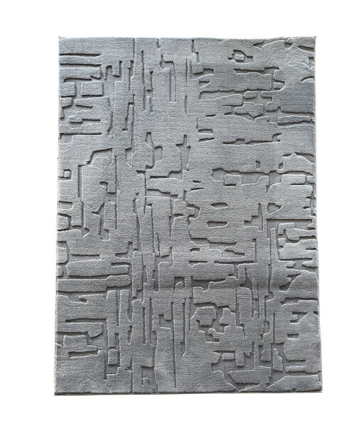 Covor 3D cu model in relief, Vista, Heinner, 120x160 cm, poliester, gri