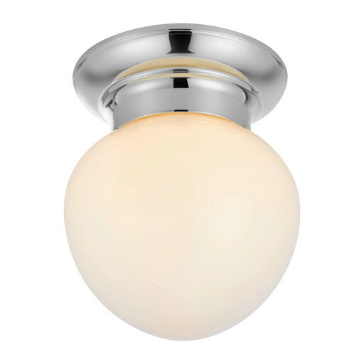 Plafonieră albă-argintie cu abajur din sticlă Ronda – Markslöjd