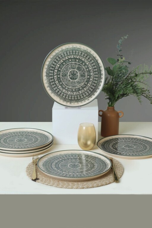 Set platouri servire, Keramika, 275KRM2110, Ceramica , Nu absoarbe apa, Crem