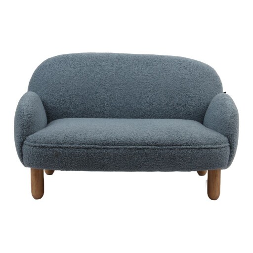 Canapea pentru copii bej cu tapițerie din țesătură bouclé 89 cm Rocky – Vipack