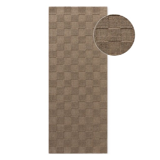 Covor tip traversă maro țesut manual din lână 80x200 cm Scala – Villeroy&Boch