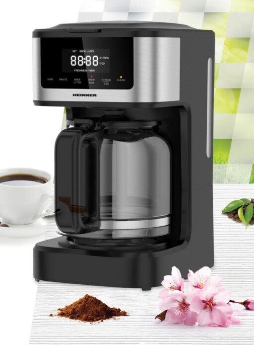 Cafetiera Heinner, 900W, 1.8L, negru
