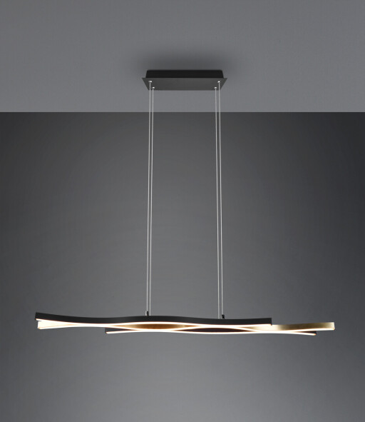 Lustra Blaze, TRIO, 107.5x15.5x150 cm, 35W, 1x SMD LED, metal, bronz/negru