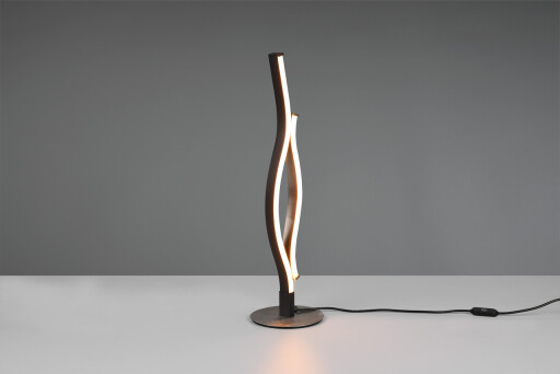 Lampa de masa Blaze, TRIO, 13.5x48 cm, 8W, 1x SMD LED, metal, argintiu/negru