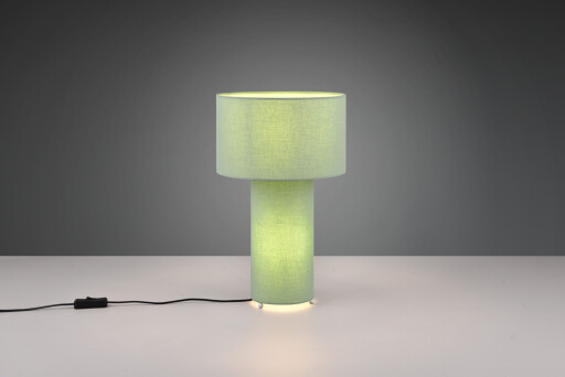 Lampa de masa Bale, TRIO, 24x40 cm, 10W, 2x E27, textil, verde