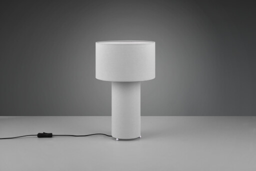 Lampa de masa Bale, TRIO, 24x40 cm, 10W, 2x E27, textil, gri