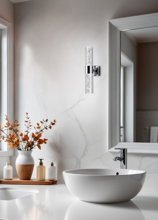 Aplica de perete Bolsa, TRIO, 7x30 cm, 3W, 2x SMD LED, metal, argintiu