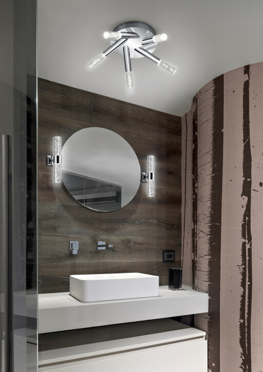 Plafoniera Bolsa, TRIO, 41.5x16.5 cm, 3W, 5x SMD LED, metal, argintiu