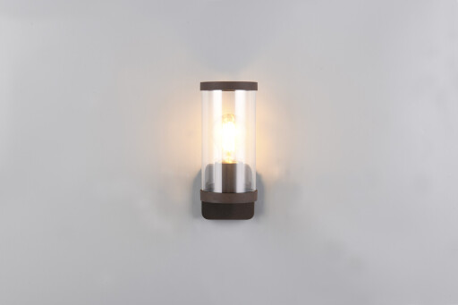 Aplica de perete pentru exterior Bonito, RL, 9.5x12x23 cm, 28W, 1x E27, aluminiu, maro