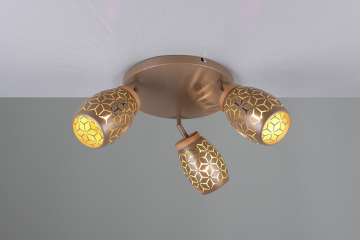 Plafoniera Bidar, RL, 58x27 cm, 10W, 3x E14, metal, aramiu