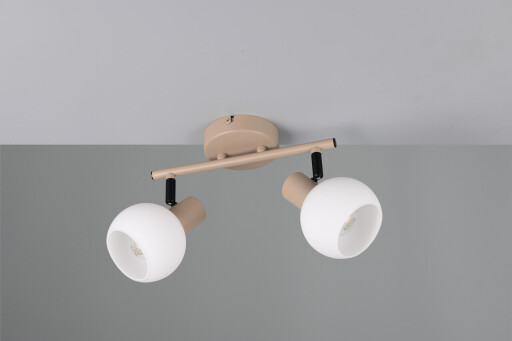Plafoniera Boba, RL, 25x10x18.5 cm, 10W, 2x E14, metal, bej inchis/alb