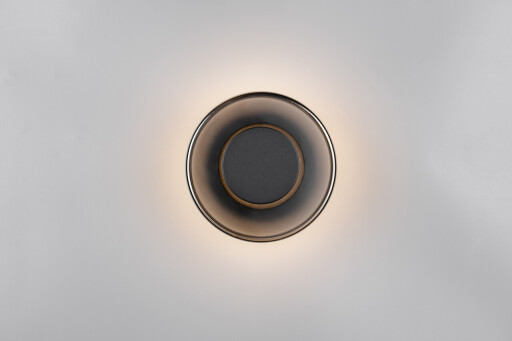 Aplica de perete Celeste, TRIO, 22x11.5 cm, 10W, 1x SMD LED, metal, negru/gri