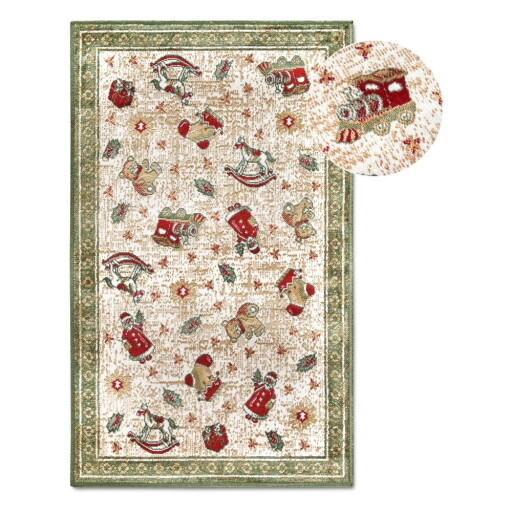 Covor verde din amestec de bumbac 50x80 cm cu model de Crăciun Toy's Delight Green Christmas – Villeroy&Boch