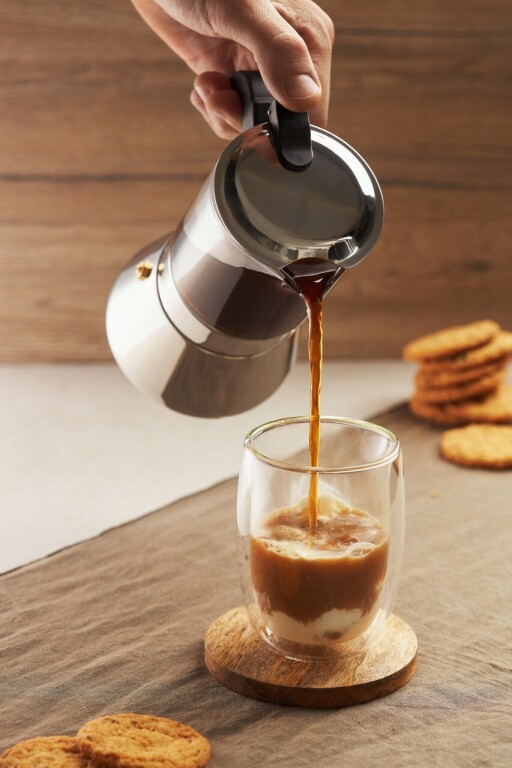 Cafetiera filtru Evie, Ambition, 240 ml, otel/sticla, argintiu/transparent