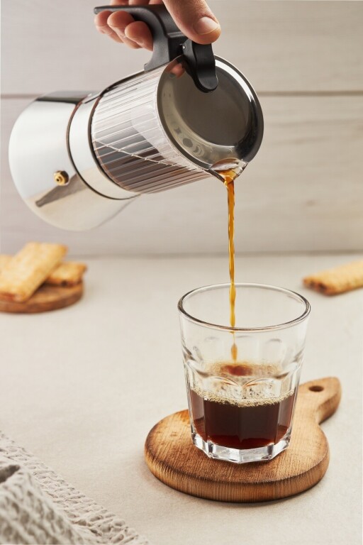 Cafetiera filtru Curly, Ambition, 240 ml, otel/sticla, argintiu/transparent